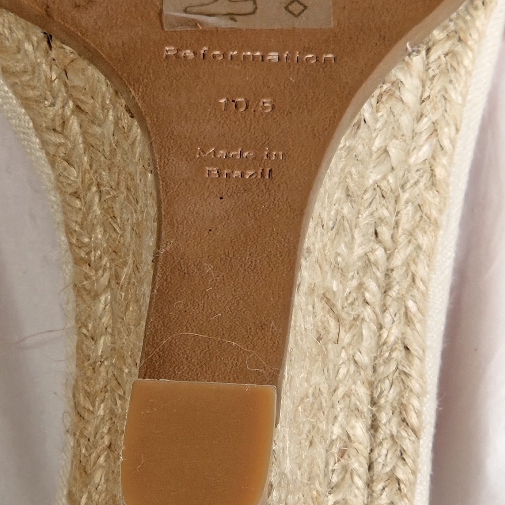 Reformation Cream Wedge Sandals with Knotted Straps - Picture 5 of 5